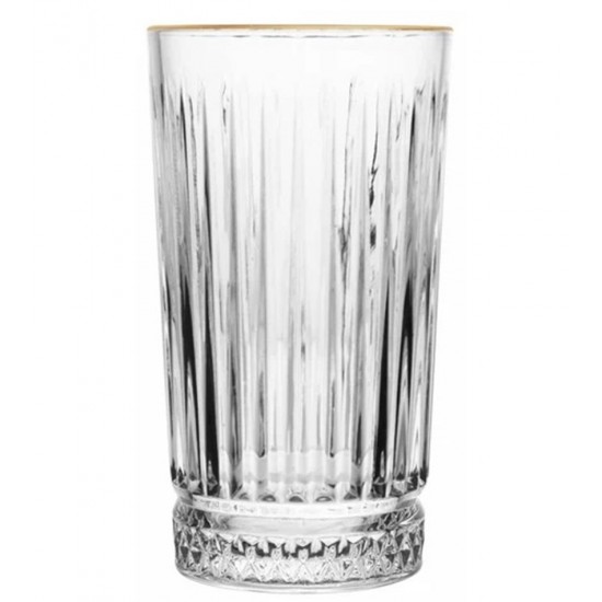 Copo Avulso 280ml Alto com Fio de Ouro Deli Diamante Cristal Ecológico